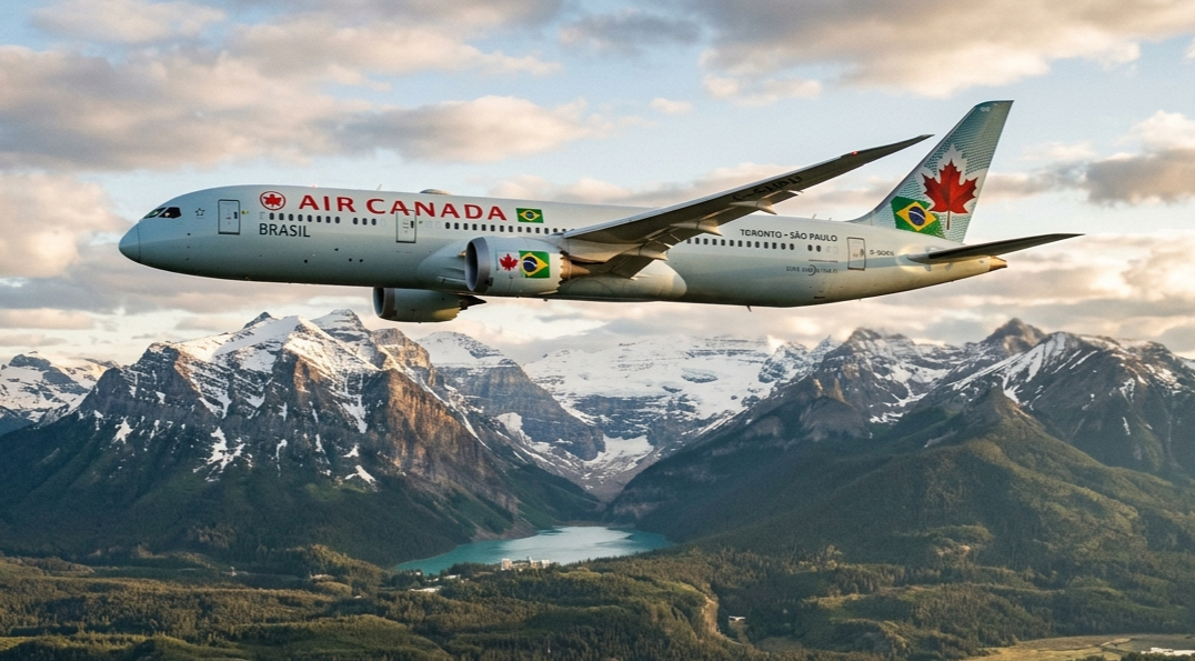 Companhias aéreas Brasil Canadá: 5 opções e custos em 2026